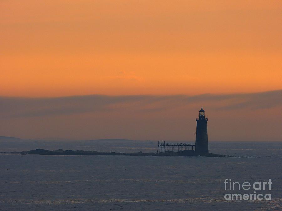 Lighthouse Photograph - Ram Island Lighthouse at Sunrise by Christine Stack