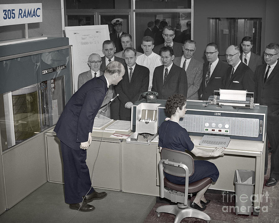 RAMAC IBM Computer 1958 Photograph by Martin Konopacki Restoration