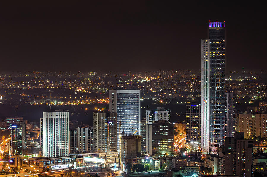 Ramat Gan Business Center Skyline Photograph by Ilan Shacham