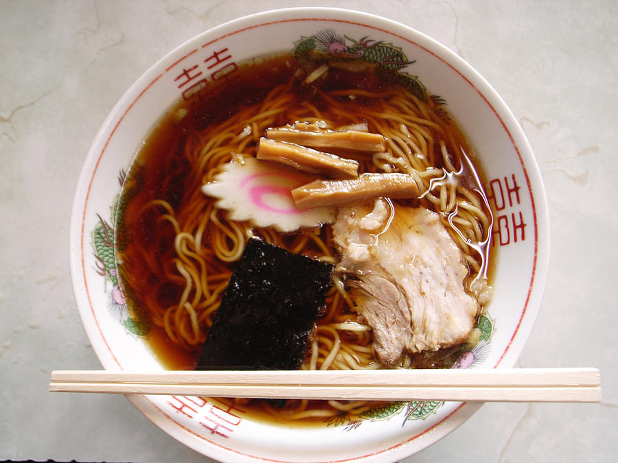 Ramen noodles in bowl Photograph by Hiromi Kawaguchi