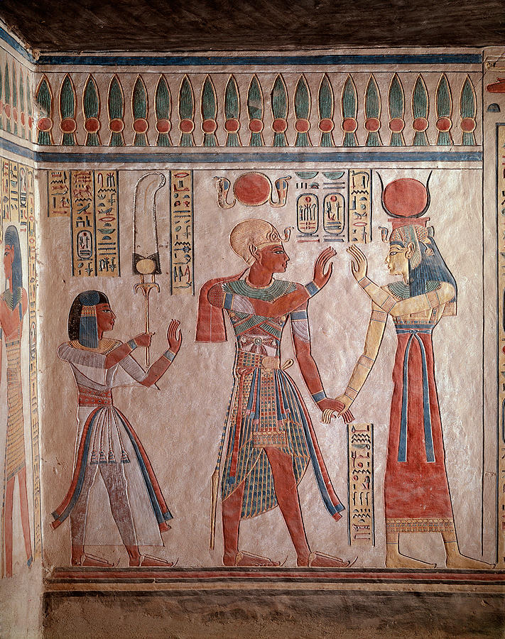 Ramses IIi And Isis Painting by Brian Brake