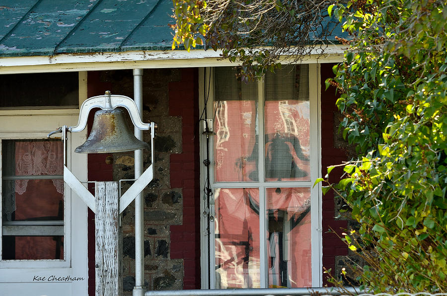Ranch Bell and Reflection Photograph by Kae Cheatham