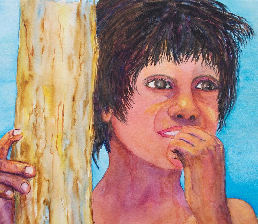 Rancha Village Girl Painting by Patricia Beebe