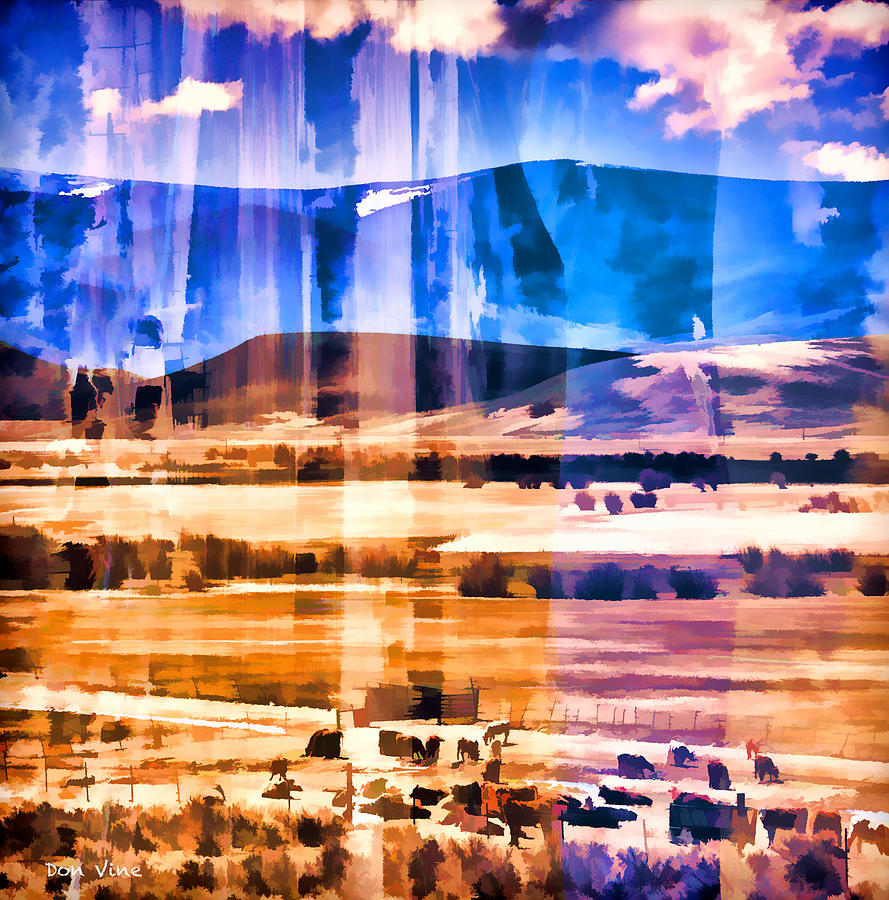Ranchland abstracted  Photograph by Don Vine