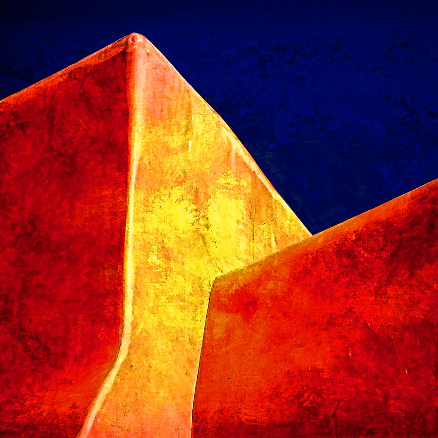Taos Photograph - Ranchos in Orange and Yellow by Carol Leigh