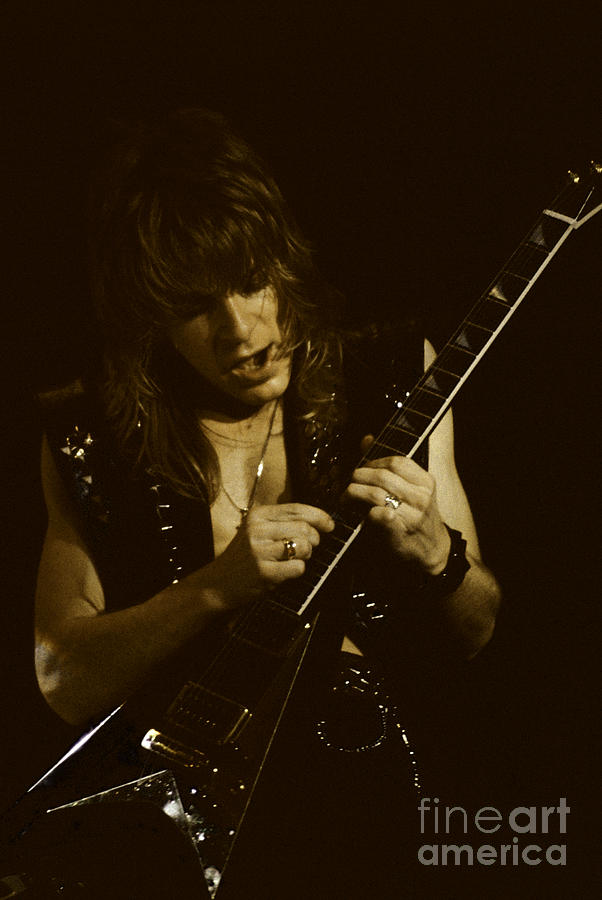 Randy Rhoads at the Cow Palace  Photograph by Daniel Larsen