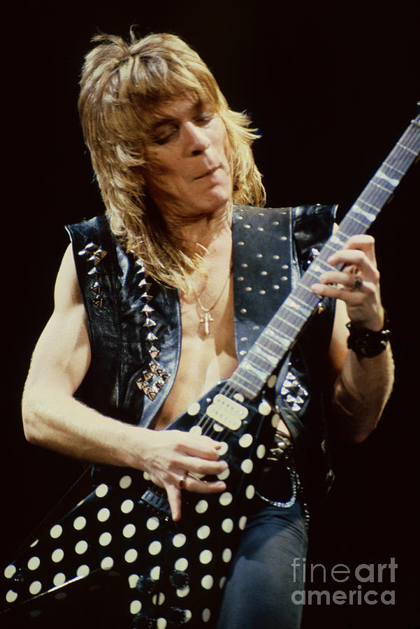 Randy Rhoads at the Cow Palace During Guitar Solo Photograph by Daniel  Larsen - Fine Art America