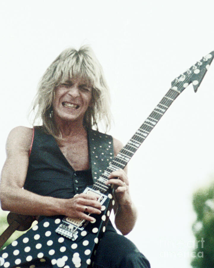 Ozzy Osbourne Photograph - Randy Rhoads at the Green in Oakland-July 4th 1981 by Daniel Larsen