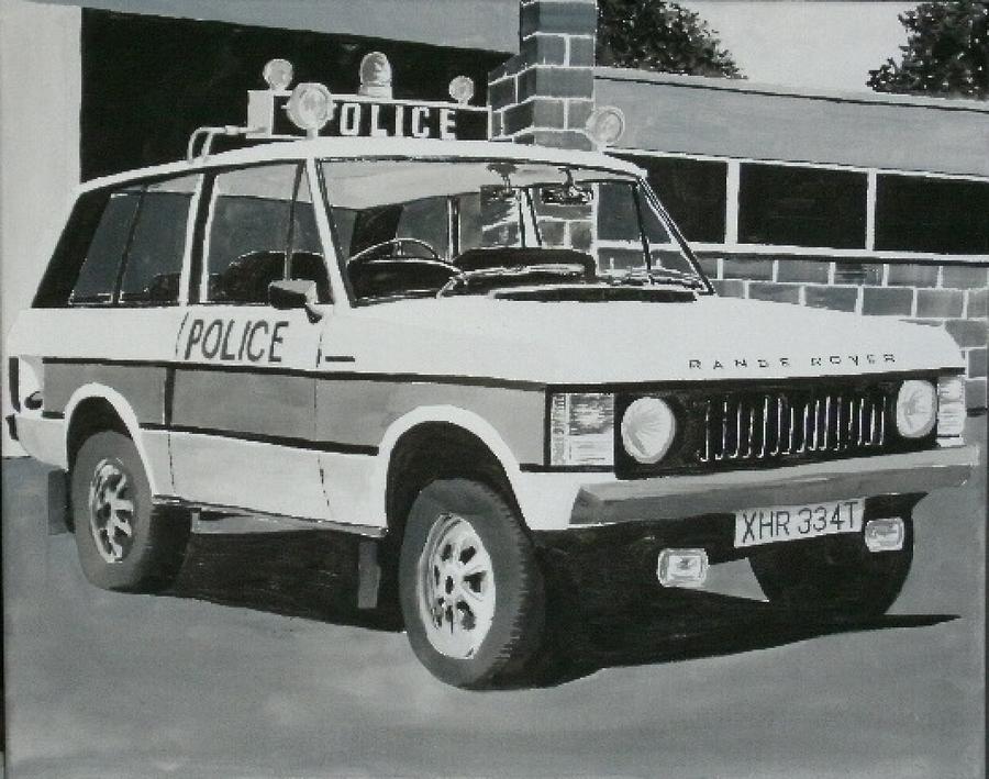 Range Rover Cop Car Painting by Sid Fox - Fine Art America