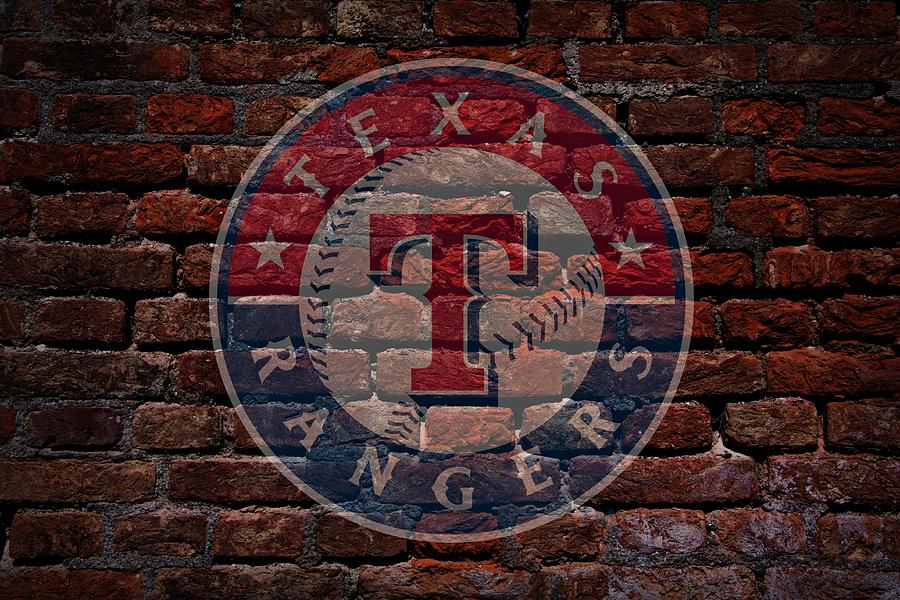 Rangers Baseball Graffiti on Brick  Photograph by Movie Poster Prints