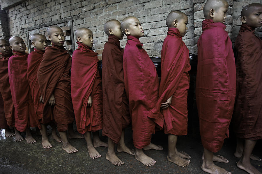 Rangoon Monks 1 Photograph by David Longstreath
