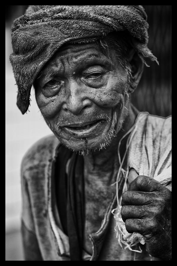 Black And White Photograph - Rangoon Wayfarer by David Longstreath