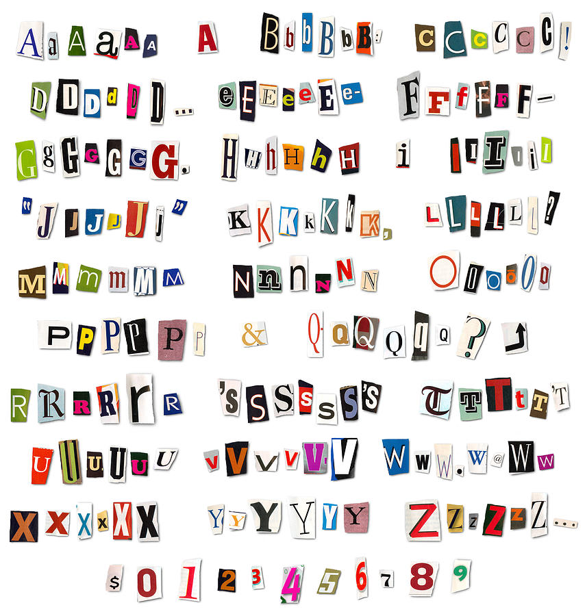 Ransom Note Magazine and Newspaper Cutouts Photograph by Crisserbug
