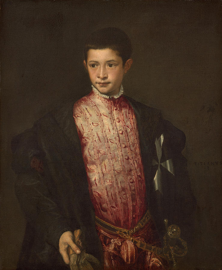 Titian Painting - Ranuccio Farnese by Titian