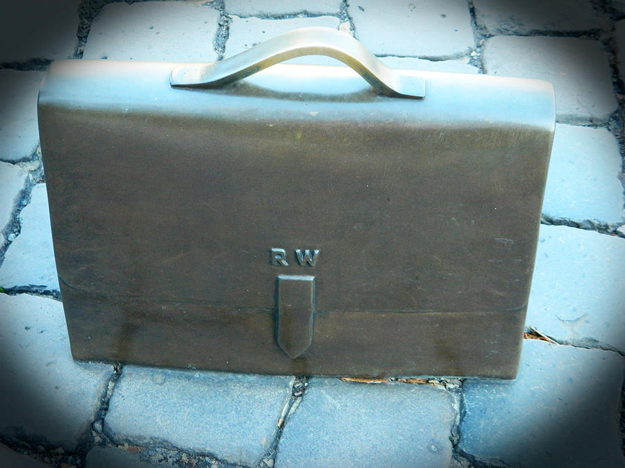Briefcase Photograph - Raoul Wallenberg Dedication - NYC by Emmy Marie Vickers