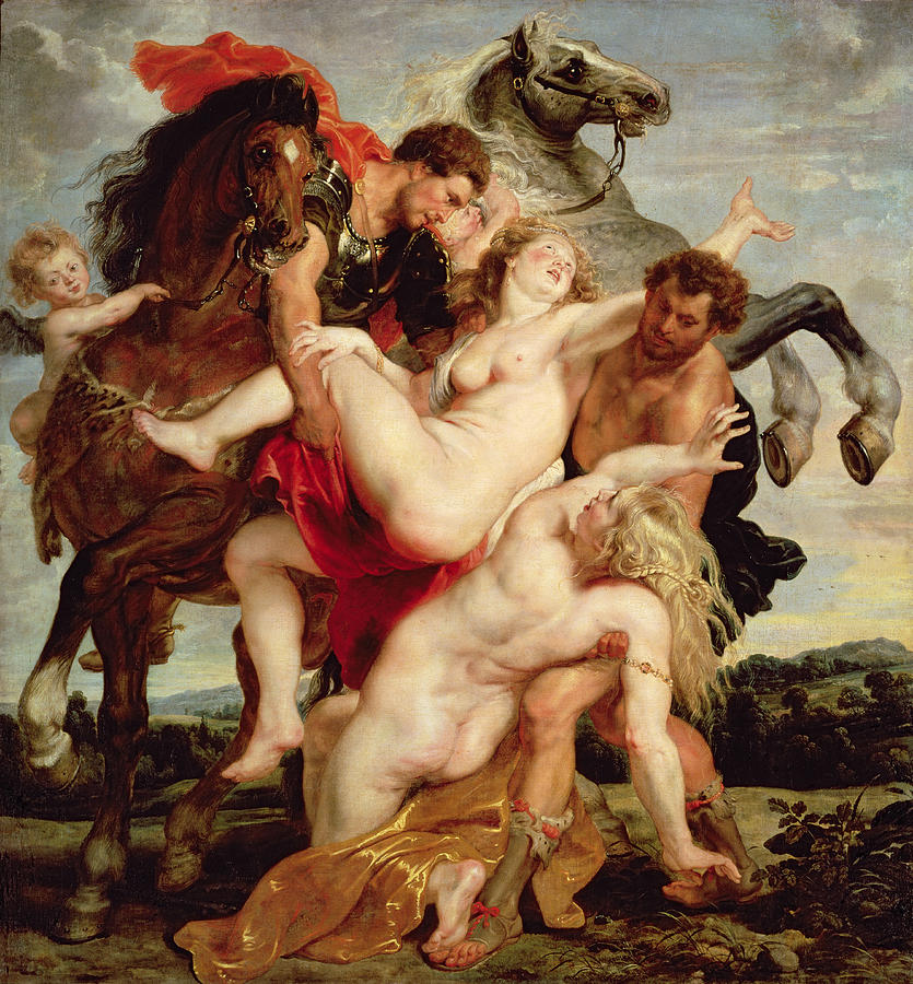 Rape Of The Daughters Of Leucippus Painting by Peter Paul Rubens