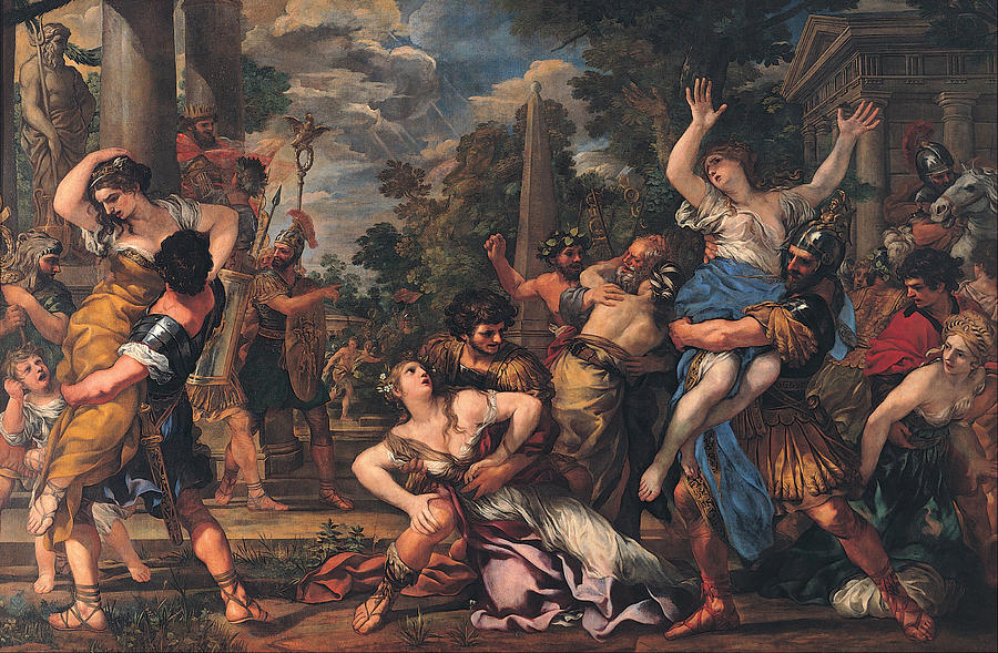 Rape of the Sabines Painting by Pietro da Cortona