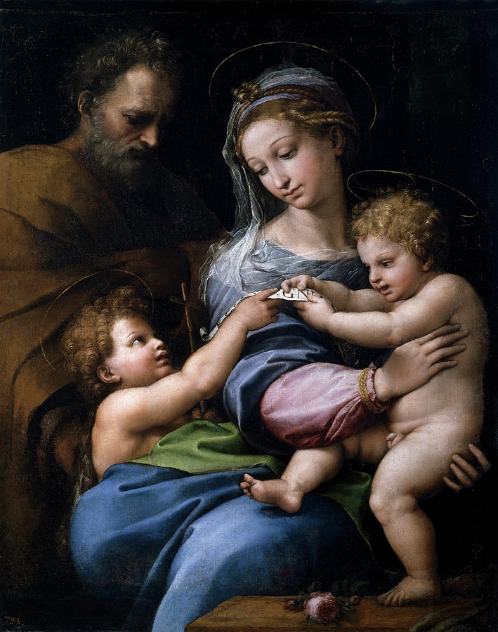 Raphael Virgin Of The Rose Painting by Granger