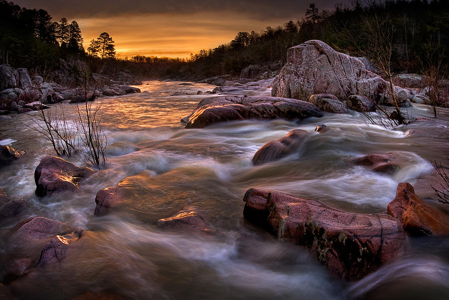 Rapids at Dawn Photograph by Robert Charity