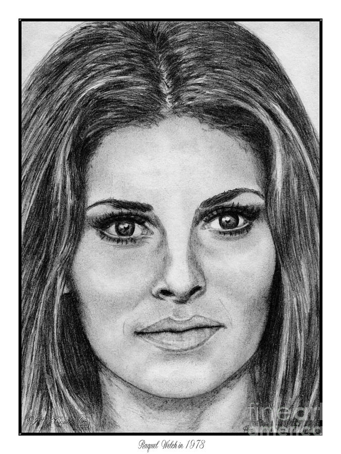 Raquel Welch in 1973 Drawing by J McCombie