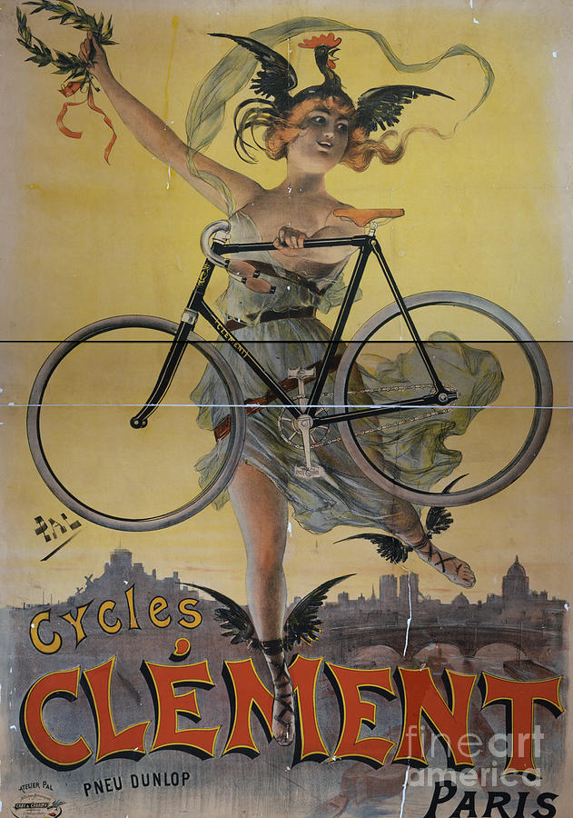 Rare Vintage Paris Cycle Poster Photograph by Edward Fielding