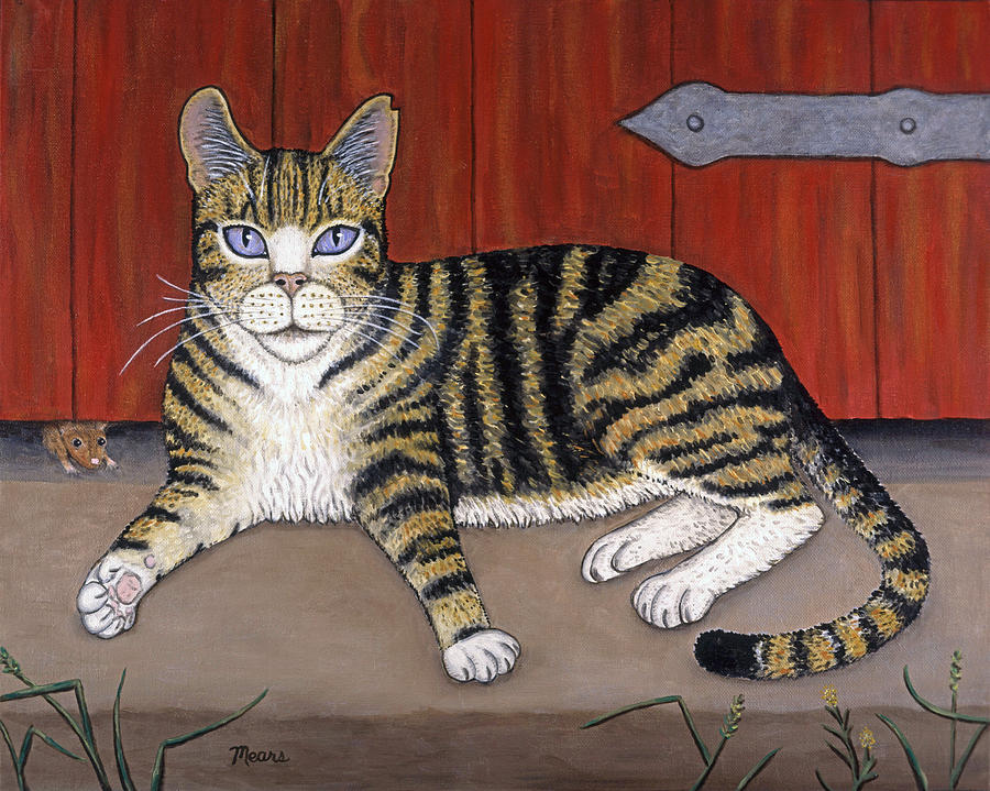 Cat Painting - Rascal the Cat by Linda Mears