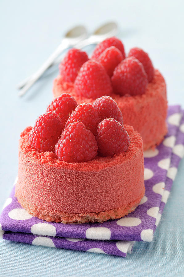 Raspberry Cakes Photograph by Riou