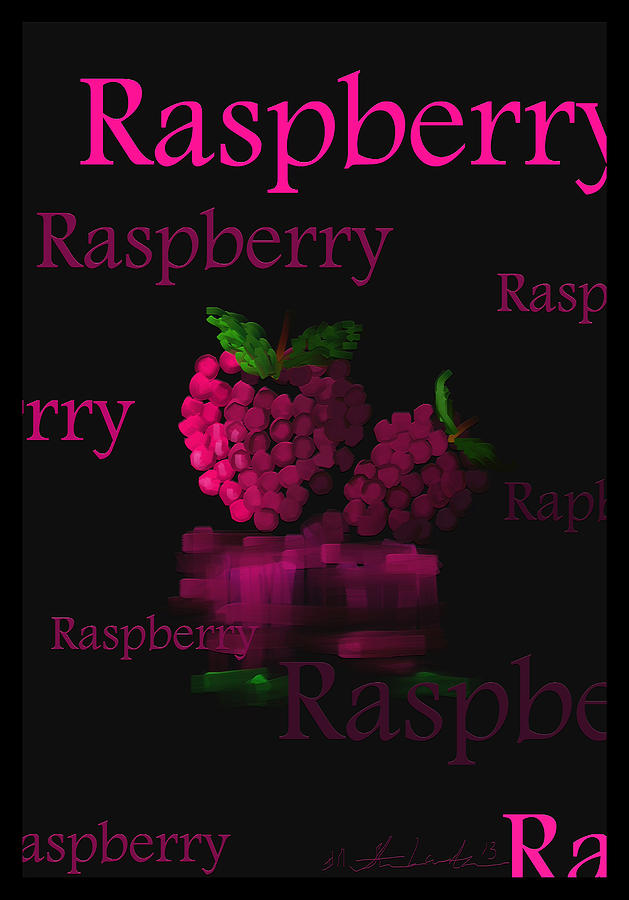 Raspberry - Fruit and Veggie Series - #11 Painting by Steven Lebron Langston