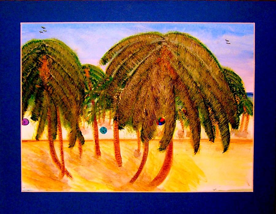 Rasta Palms Painting by Larry Farris