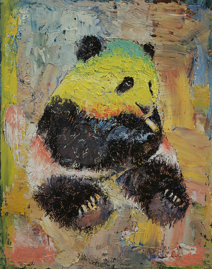Rasta Panda Painting by Michael Creese