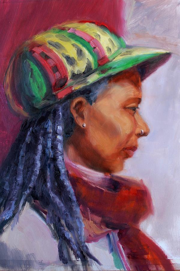 Rastafarian Queen Painting by Marian Berg