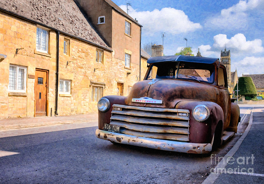 Car Photograph - Rat Chevy 3100 Pickup by Tim Gainey