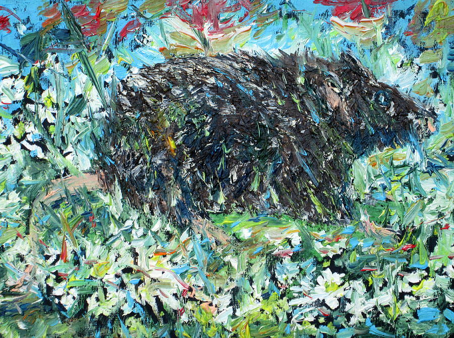 Rat In The Flowers Painting by Fabrizio Cassetta