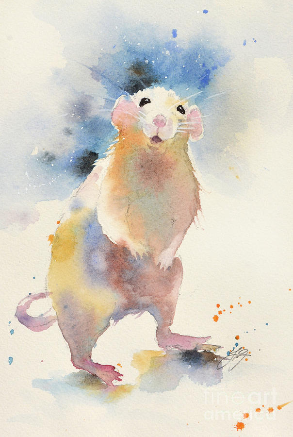 Rattie Painting by Yvonne Joyner | Fine Art America