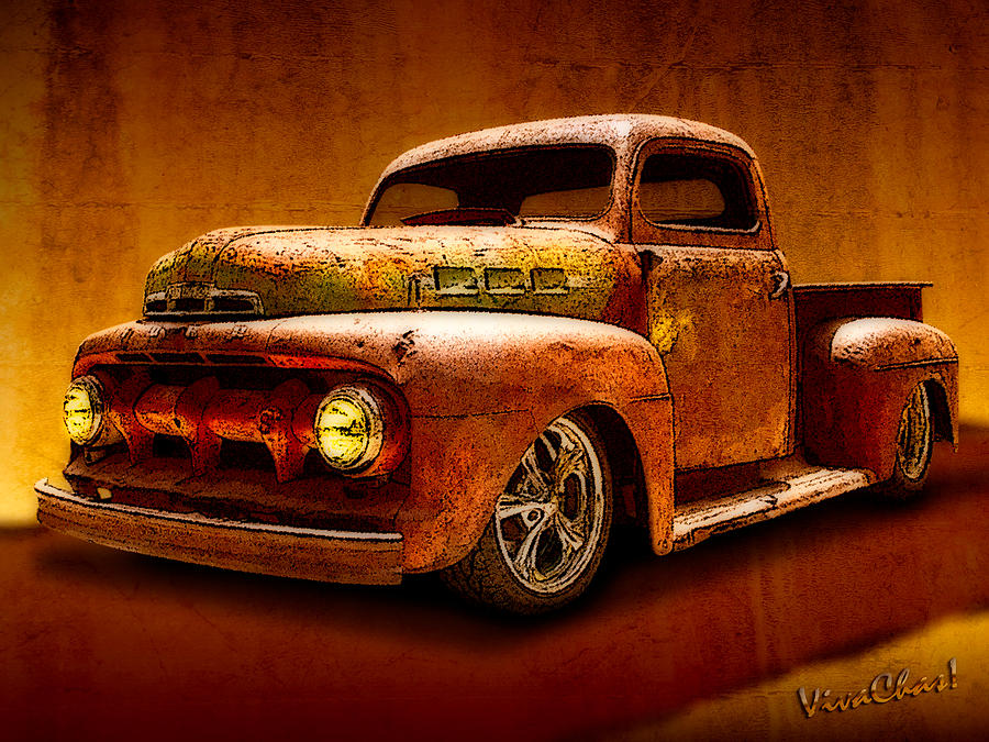 Ratty Ford Pickup Drawing Photograph by Chas Sinklier - Fine Art America