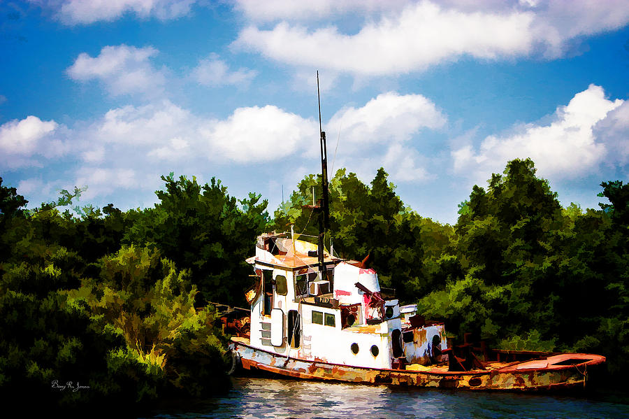 Tug Boat - Aground - Rusted - Ravages of Time Photograph by Barry Jones