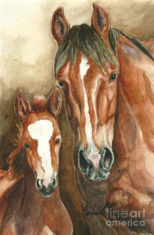 Lark and Robin of Sand Wash Basin Painting by Linda L Martin