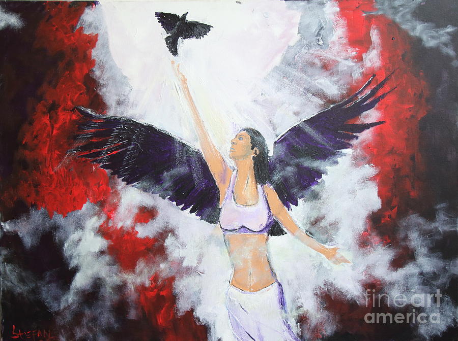Raven Freed Painting by Stefan Duncan