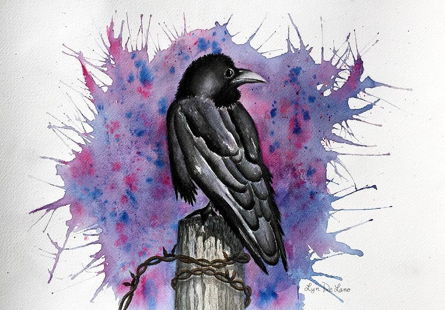 Raven Painting by Lyn DeLano