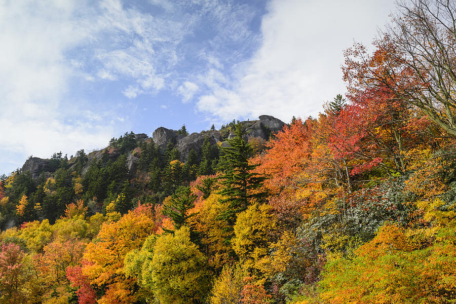Fall Photograph - Raven Rocks in Fall Colors by Steve Samples