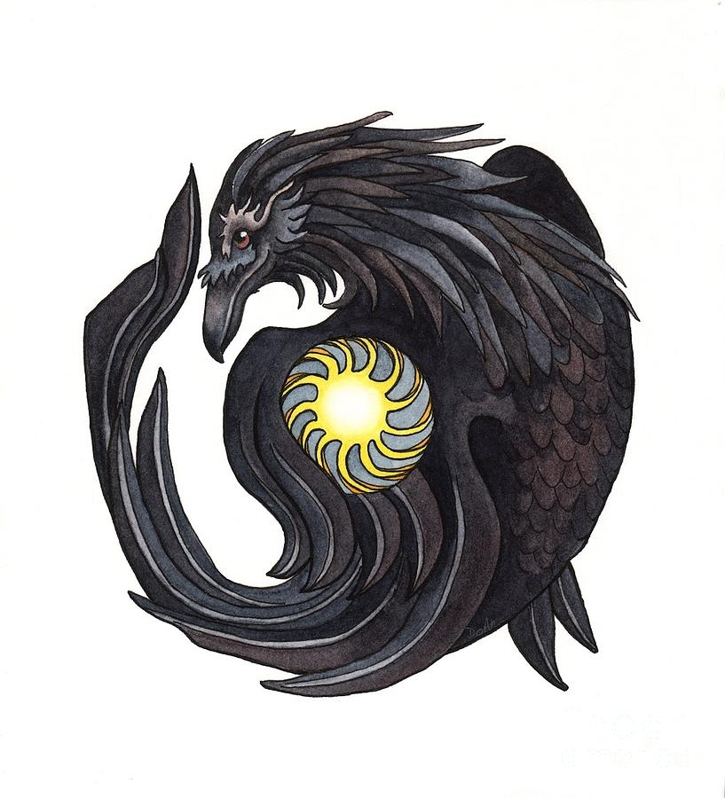 Raven Painting - Raven Steals the Sun by Antony Galbraith