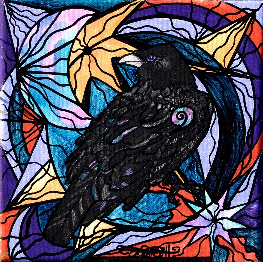 Raven Painting - Raven by Teal Eye Print Store