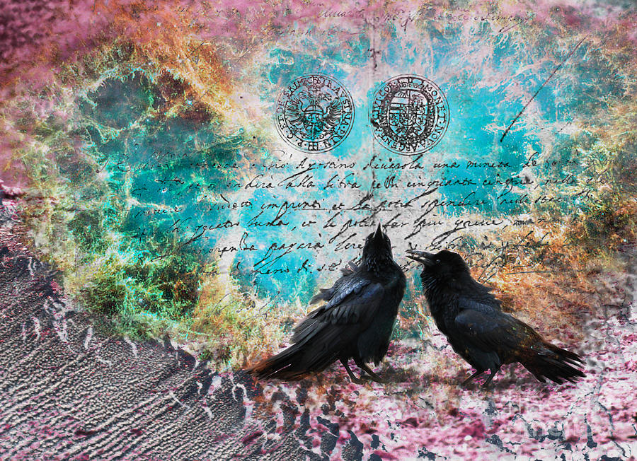 Crow Whispers in the Nowhere Digital Art by Lisa Redfern