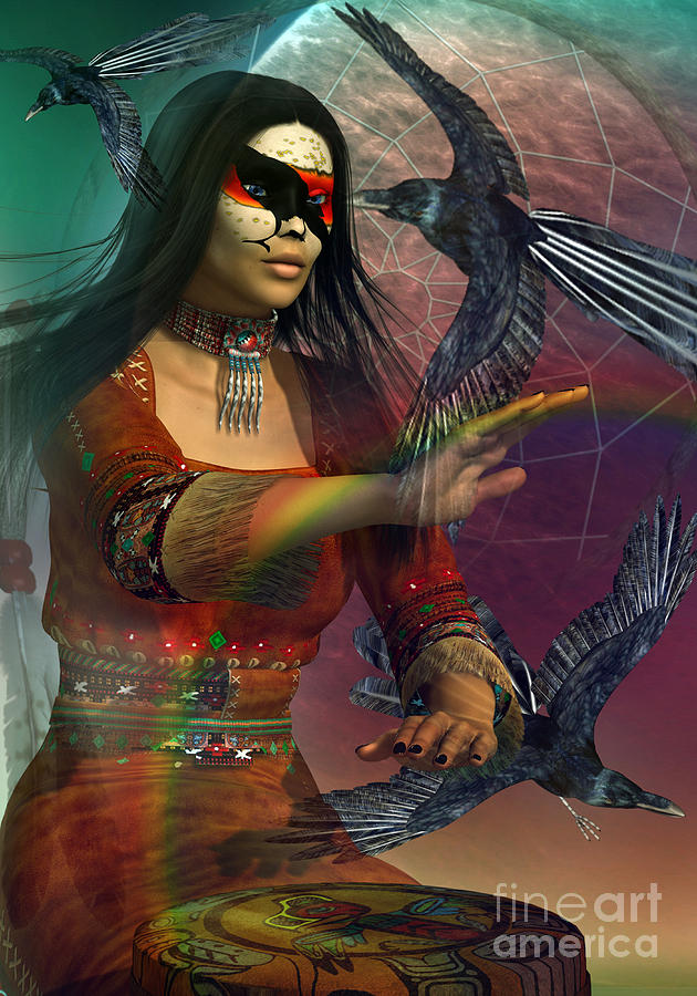 Raven Woman Digital Art by Shadowlea Is