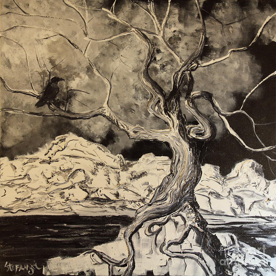 Ravenlight Tree Painting by Stefan Duncan