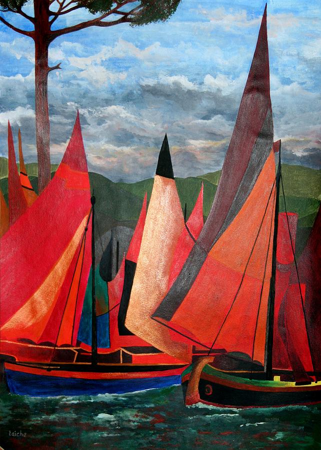 Ravenna regatta Painting by Taiche Acrylic Art