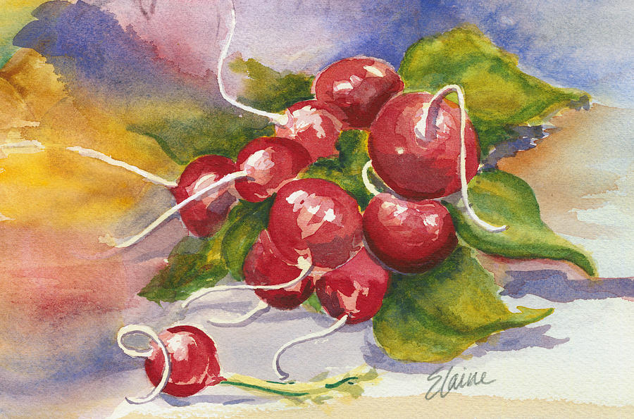 Radish Painting - Ravishing Radishes by Elaine Allen Radish Painting - Ravishing Radishes by Elaine Allen