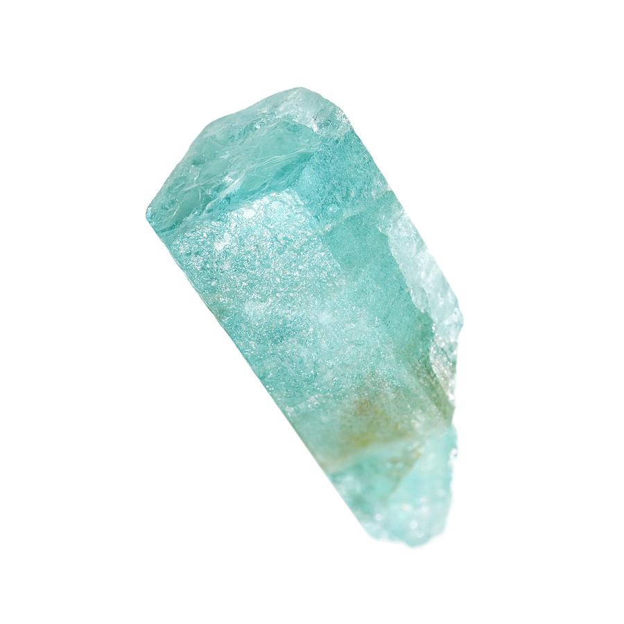 Beryl Photograph - Raw Aquamarine Crystal by Science Photo Library