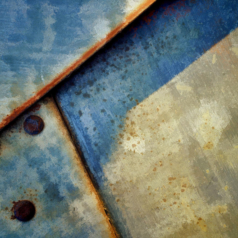 Abstract Photograph - Raw Steel...blue by Tom Druin