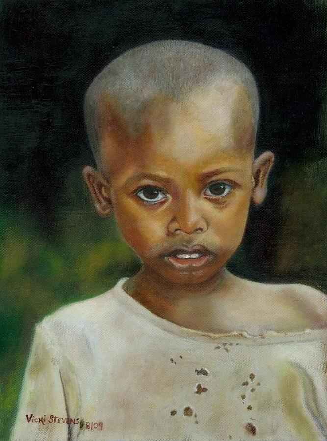 Rawanda Orphan Painting by Vicki Stevens - Fine Art America